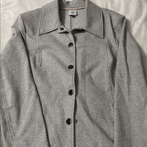 CAbi Light Gray Button-Up Coat